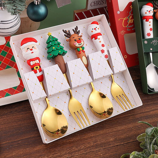 ✨ Christmas Cutlery Set – 4pcs ✨
