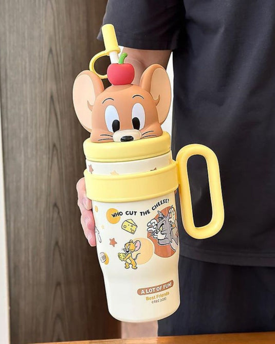 TERMO TOM Y JERRY 800 ml ACERO