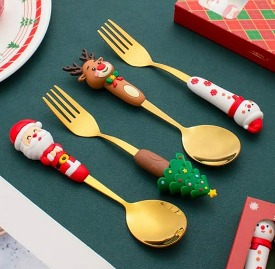 ✨ Christmas Cutlery Set – 4pcs ✨