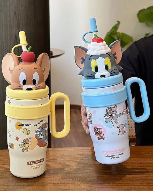 TERMO TOM Y JERRY 800 ml ACERO