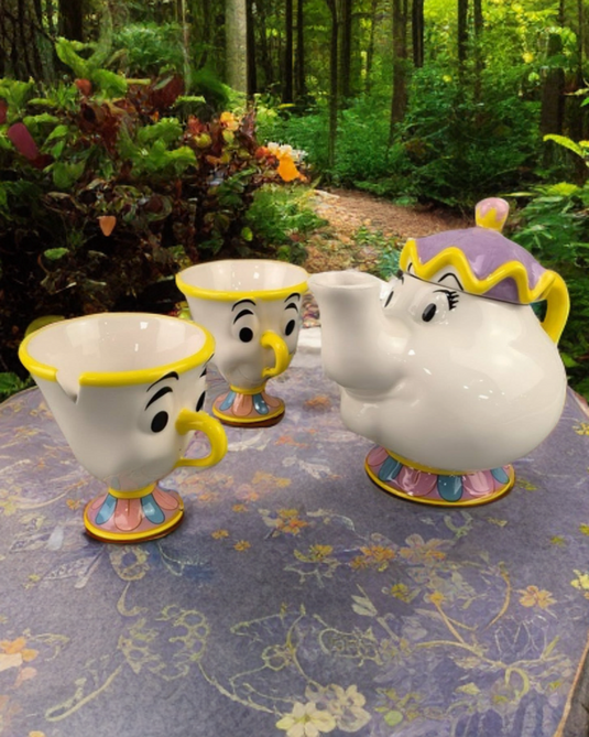 SET TETERA Y DÚO DE TAZAS DE LA BELLA Y LA BESTIA